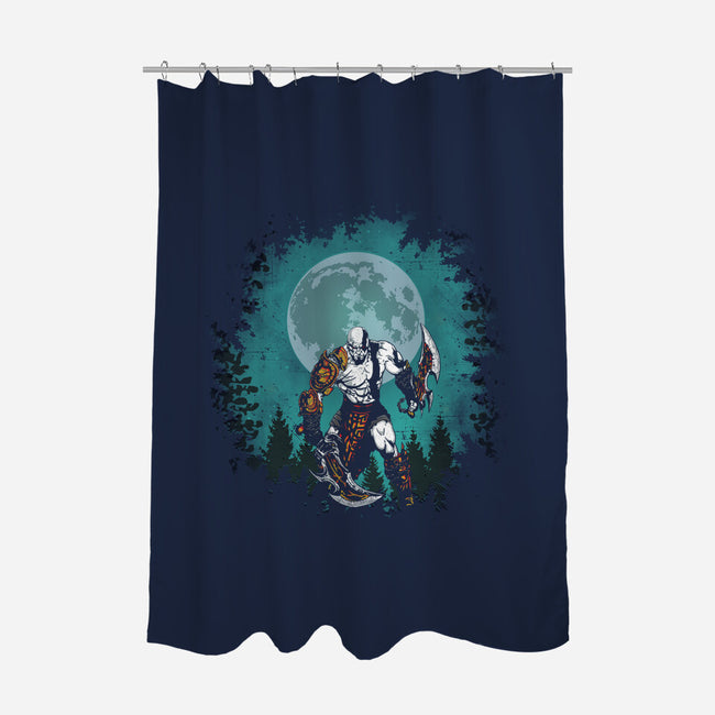 God Of War-none polyester shower curtain-turborat14