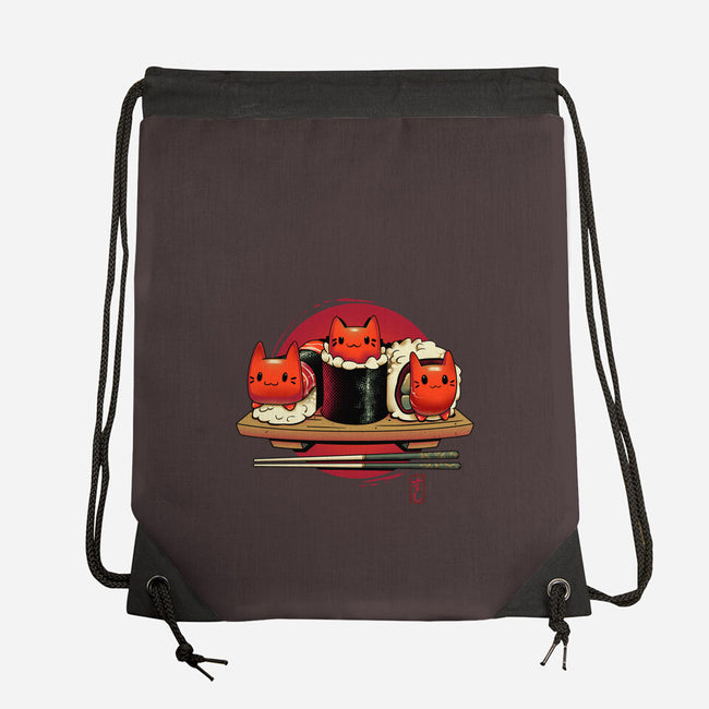 Meowshis-none drawstring bag-Snouleaf