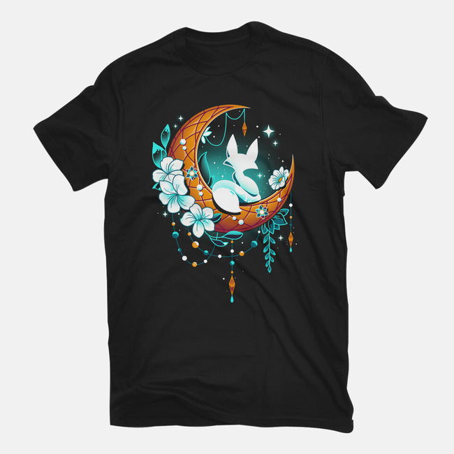 Moonlight Fox-womens basic tee-Snouleaf