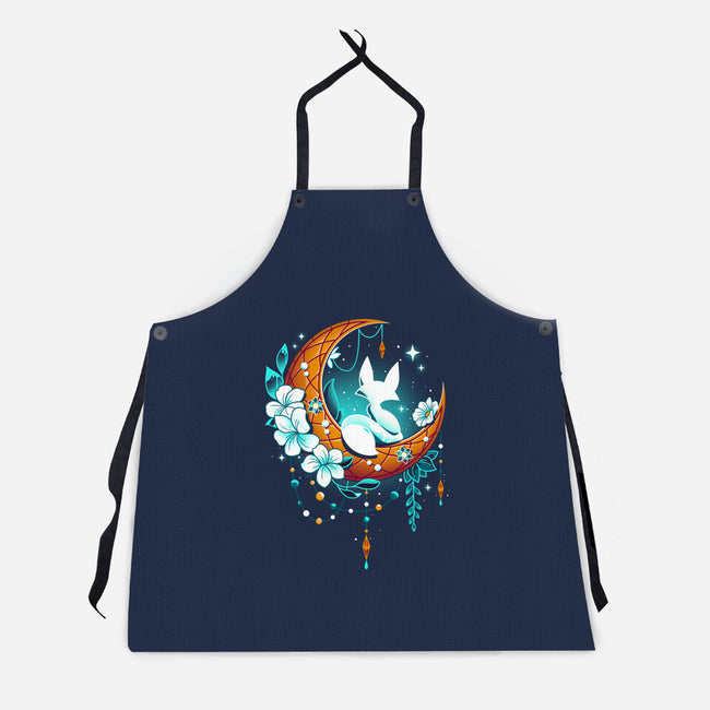 Moonlight Fox-unisex kitchen apron-Snouleaf