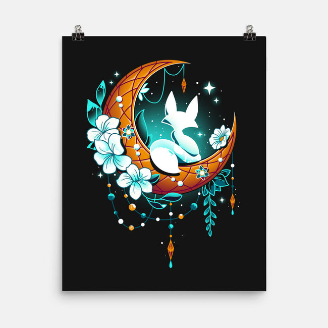 Moonlight Fox-none matte poster-Snouleaf