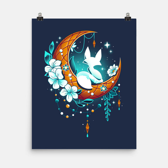 Moonlight Fox-none matte poster-Snouleaf