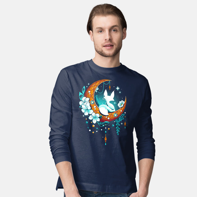 Moonlight Fox-mens long sleeved tee-Snouleaf