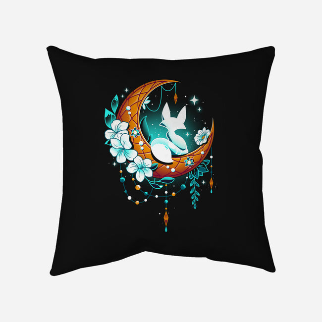 Moonlight Fox-none non-removable cover w insert throw pillow-Snouleaf