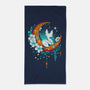 Moonlight Fox-none beach towel-Snouleaf