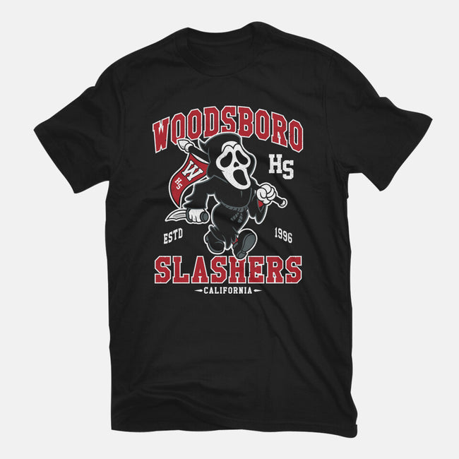 Woodsboro Slashers-womens basic tee-Nemons