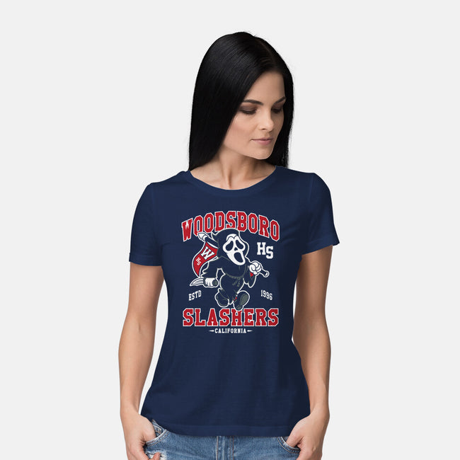 Woodsboro Slashers-womens basic tee-Nemons