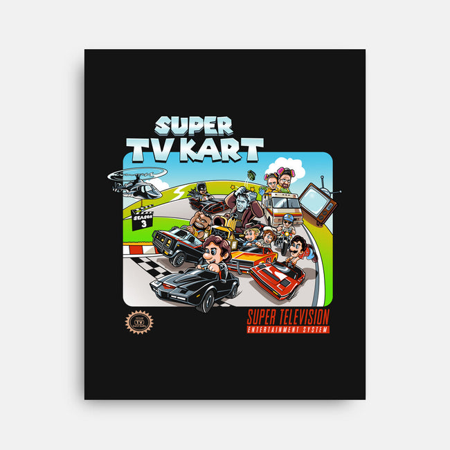 Super Tv Kart-none stretched canvas-goodidearyan