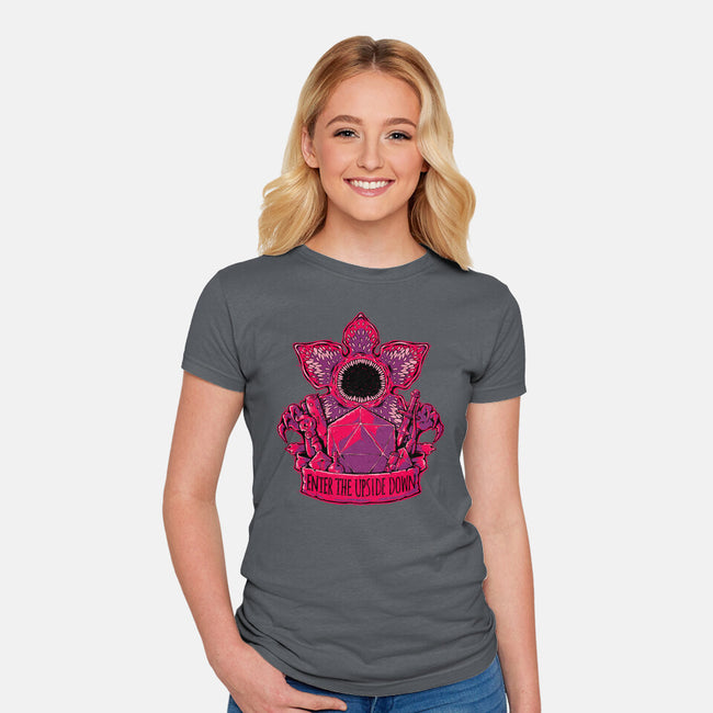 Enter The Upside Down-womens fitted tee-xMorfina