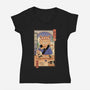 Sushi Cat In Edo-womens v-neck tee-vp021