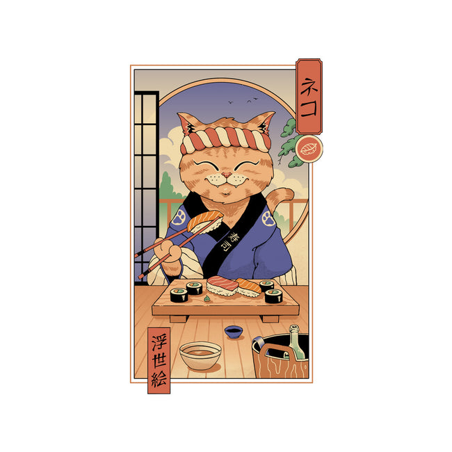 Sushi Cat In Edo-none fleece blanket-vp021