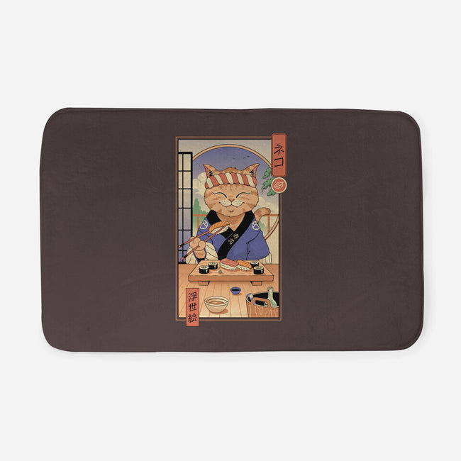 Sushi Cat In Edo-none memory foam bath mat-vp021