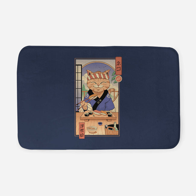 Sushi Cat In Edo-none memory foam bath mat-vp021