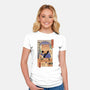 Sushi Cat In Edo-womens fitted tee-vp021