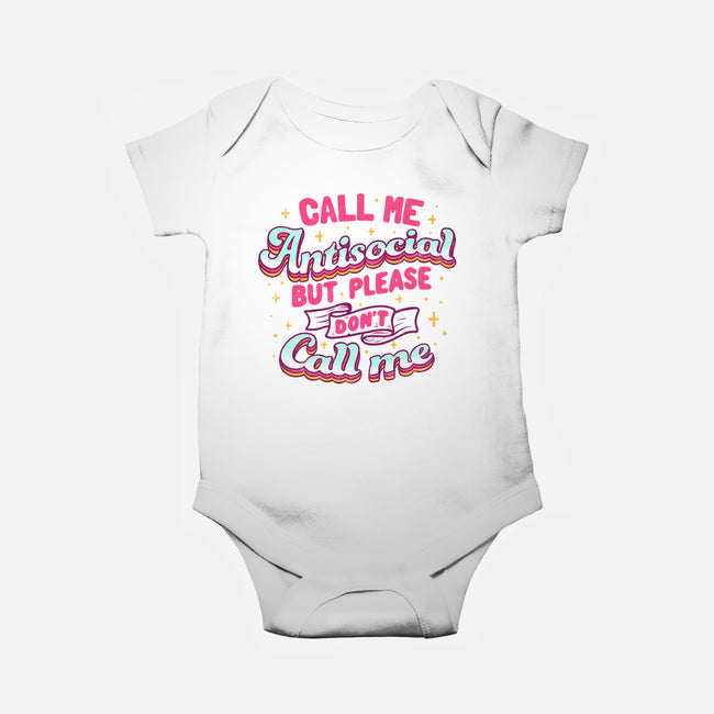 Call Me Antisocial-baby basic onesie-tobefonseca