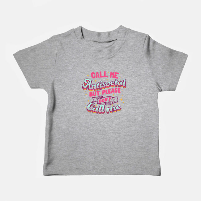 Call Me Antisocial-baby basic tee-tobefonseca