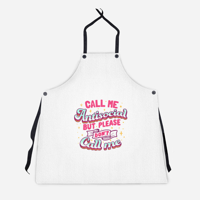 Call Me Antisocial-unisex kitchen apron-tobefonseca