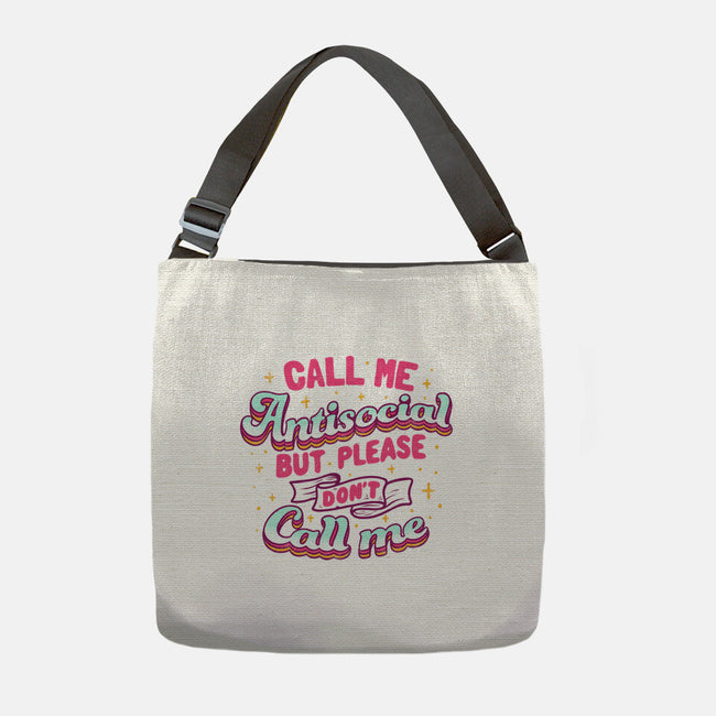 Call Me Antisocial-none adjustable tote bag-tobefonseca