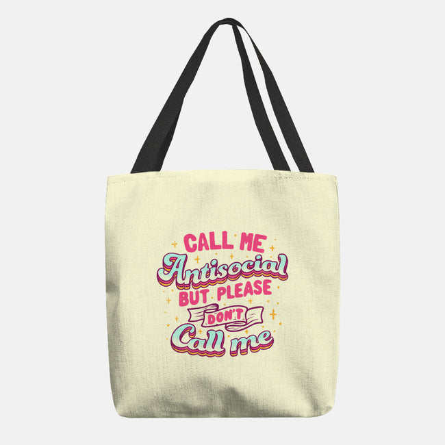 Call Me Antisocial-none basic tote bag-tobefonseca