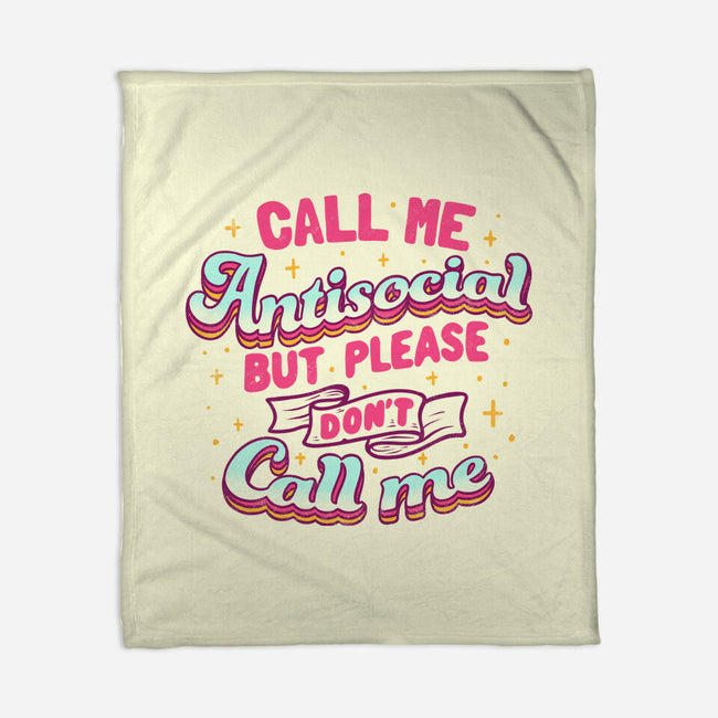 Call Me Antisocial-none fleece blanket-tobefonseca