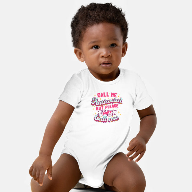 Call Me Antisocial-baby basic onesie-tobefonseca