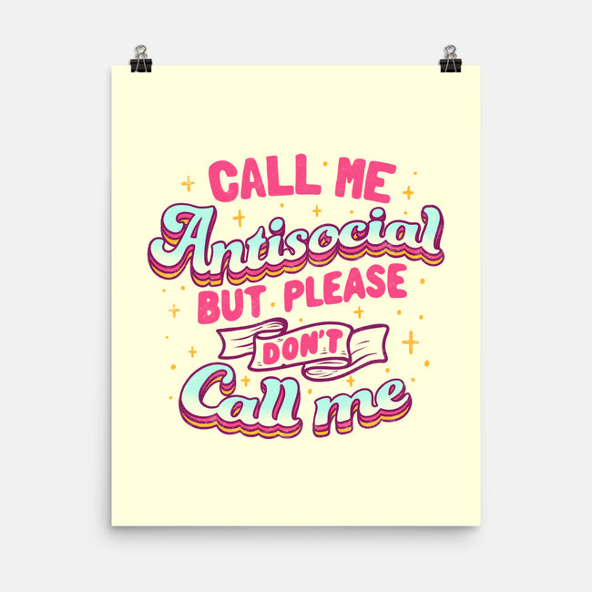 Call Me Antisocial-none matte poster-tobefonseca