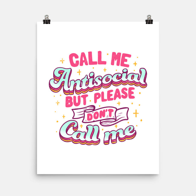 Call Me Antisocial-none matte poster-tobefonseca