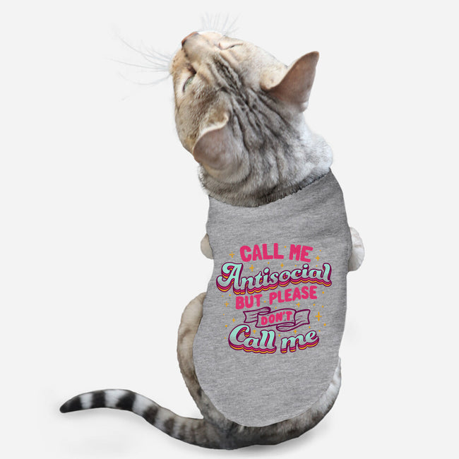 Call Me Antisocial-cat basic pet tank-tobefonseca