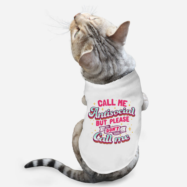 Call Me Antisocial-cat basic pet tank-tobefonseca