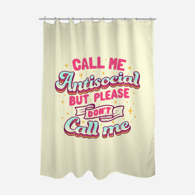 Call Me Antisocial-none polyester shower curtain-tobefonseca