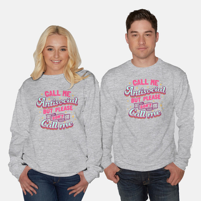 Call Me Antisocial-unisex crew neck sweatshirt-tobefonseca