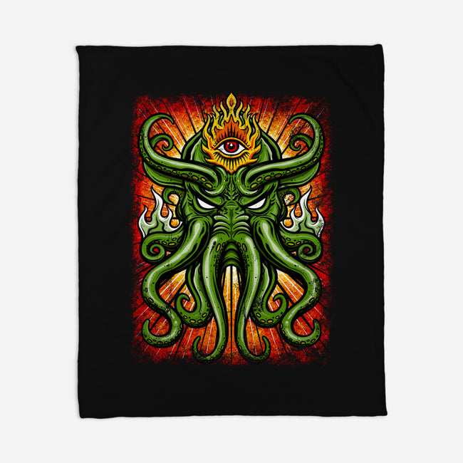 House Of Cthulhu-none fleece blanket-drbutler