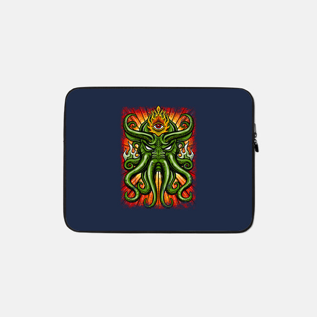 House Of Cthulhu-none zippered laptop sleeve-drbutler