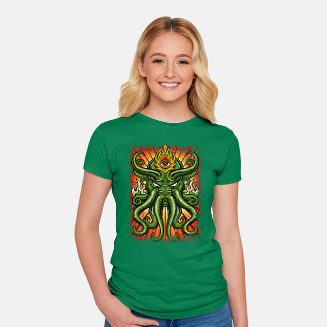 House Of Cthulhu-womens fitted tee-drbutler