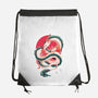 Dragon Love-none drawstring bag-Bellades