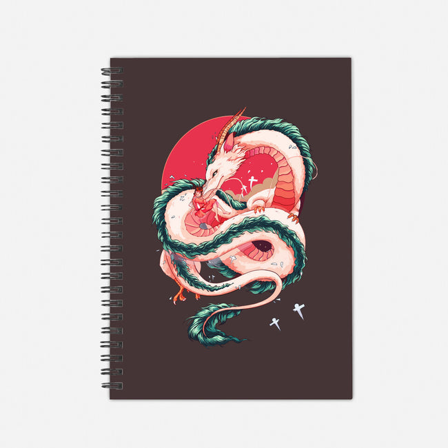 Dragon Love-none dot grid notebook-Bellades