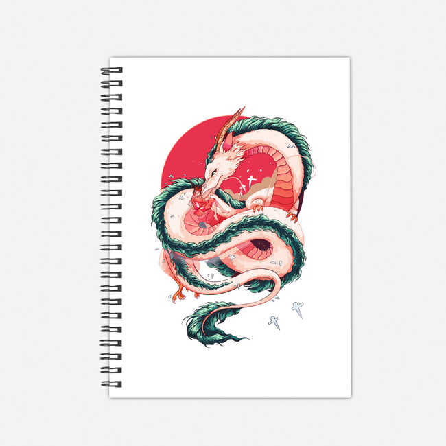 Dragon Love-none dot grid notebook-Bellades