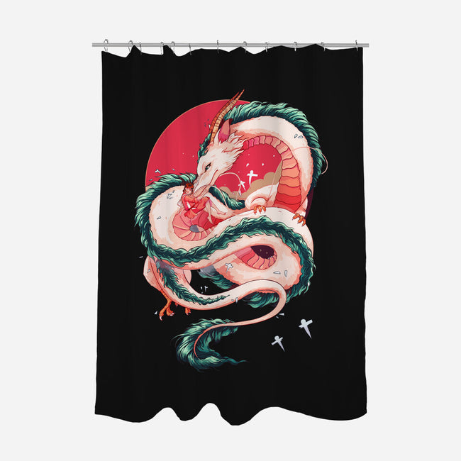 Dragon Love-none polyester shower curtain-Bellades