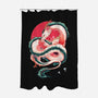Dragon Love-none polyester shower curtain-Bellades