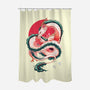 Dragon Love-none polyester shower curtain-Bellades