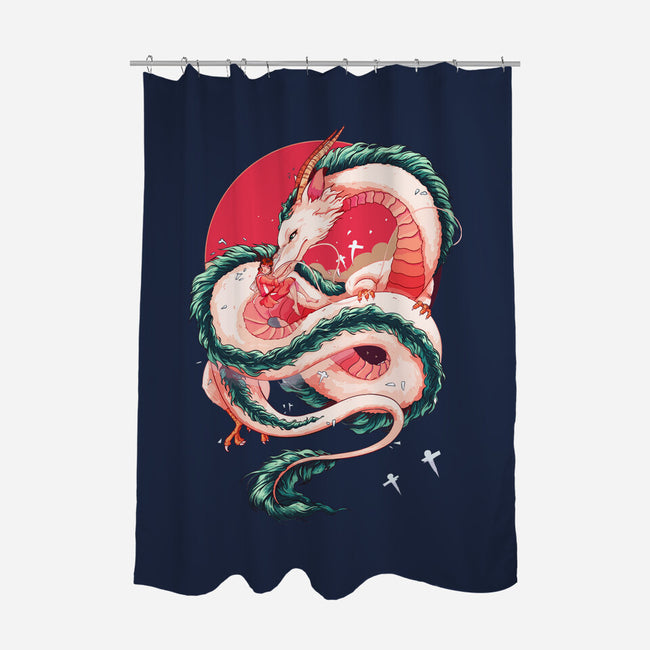 Dragon Love-none polyester shower curtain-Bellades