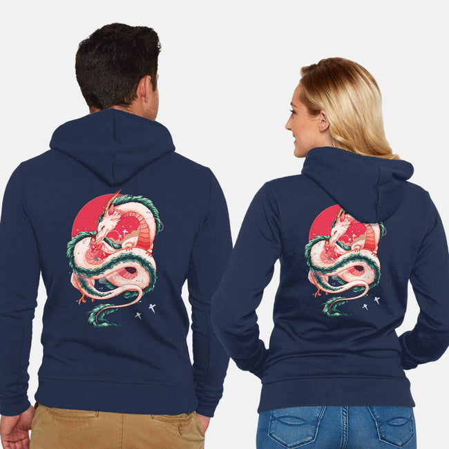 Dragon Love-unisex zip-up sweatshirt-Bellades