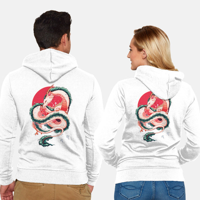 Dragon Love-unisex zip-up sweatshirt-Bellades