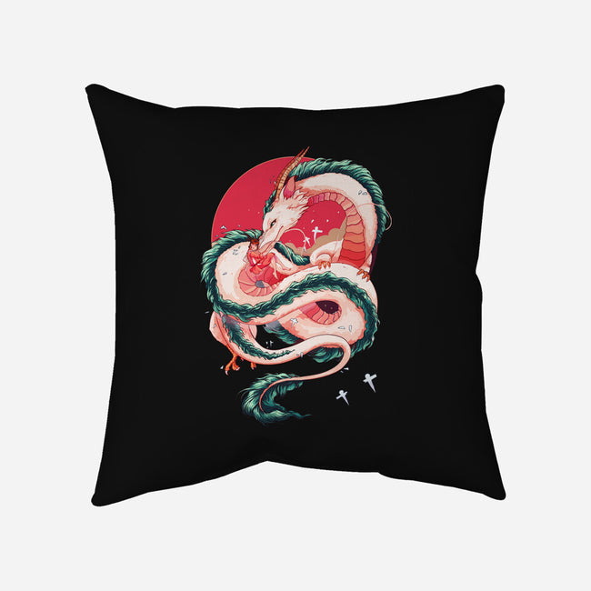 Dragon Love-none removable cover w insert throw pillow-Bellades