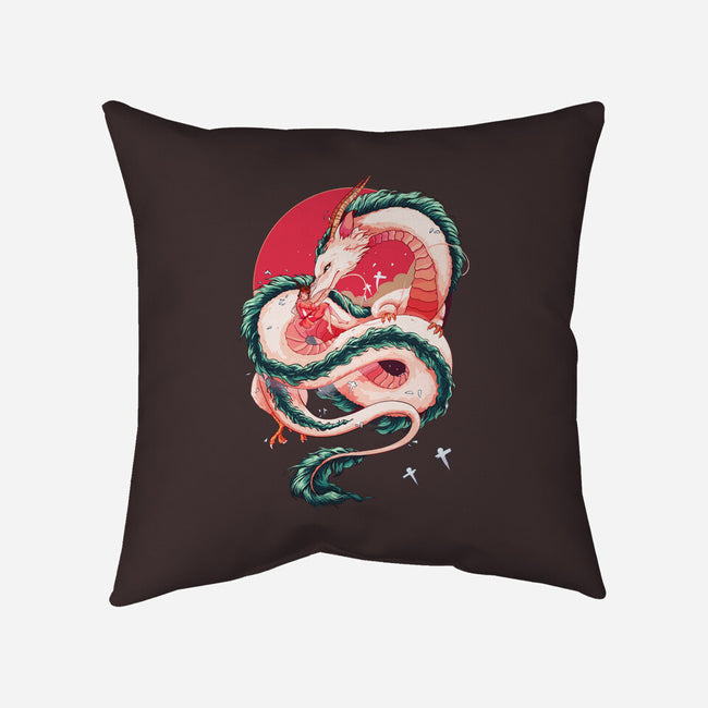 Dragon Love-none removable cover w insert throw pillow-Bellades