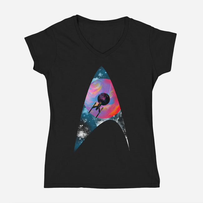 Boldly-womens v-neck tee-kharmazero