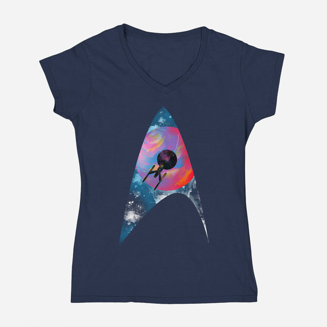 Boldly-womens v-neck tee-kharmazero