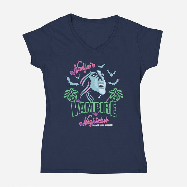 Vampire Nightclub-womens v-neck tee-jrberger