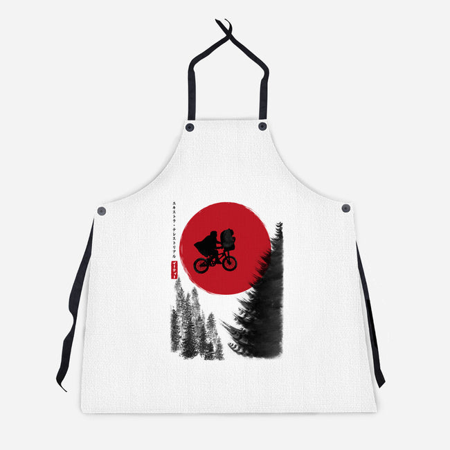 The Extra-Terrestrial In Japan-unisex kitchen apron-DrMonekers