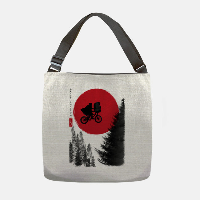 The Extra-Terrestrial In Japan-none adjustable tote bag-DrMonekers